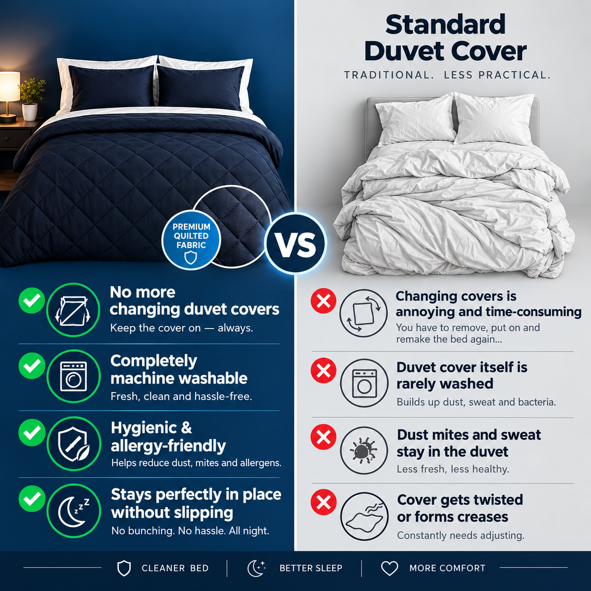 Washes as easily as your sheets